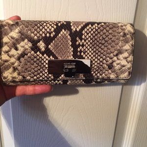 Brown/Multi Animal Print clasp wallet